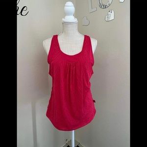 Women’s Prana Pinkish Red Tank Top. Size Large